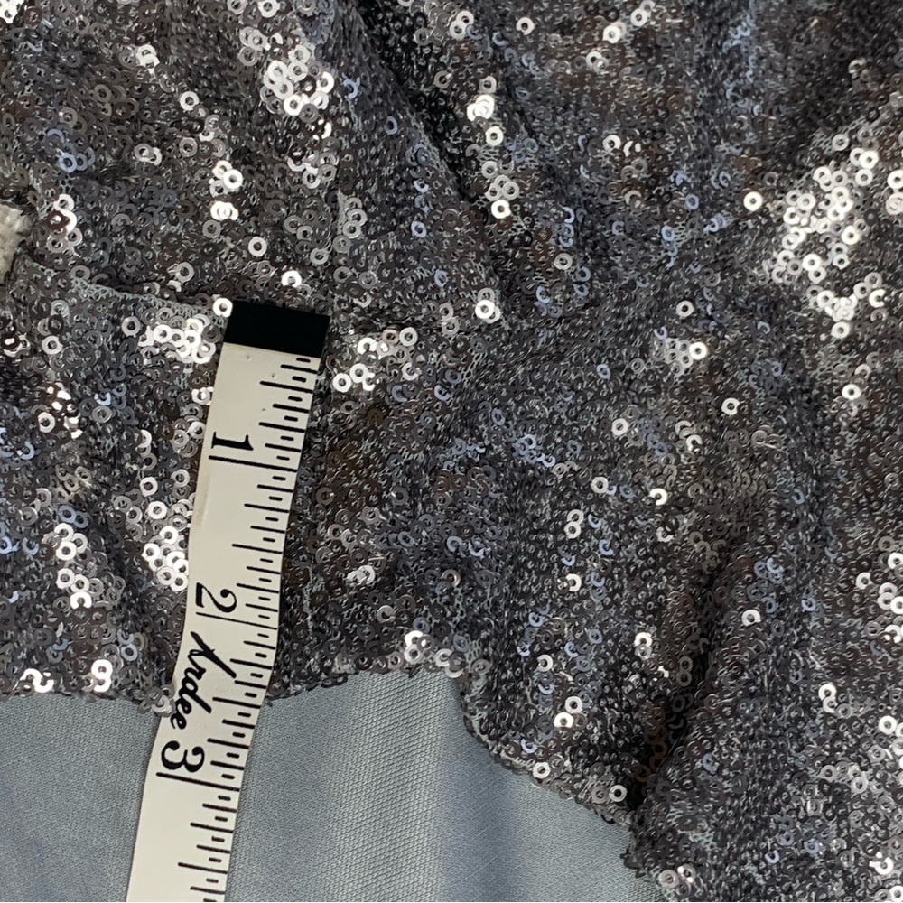 Vintage Y2K Forever 21 Silver Sequin Shorts Size Large‎ Side Zip Festival Rave - Picture 8 of 10
